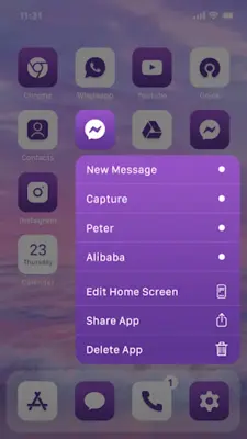 Wow Purple White - Icon Pack android App screenshot 1