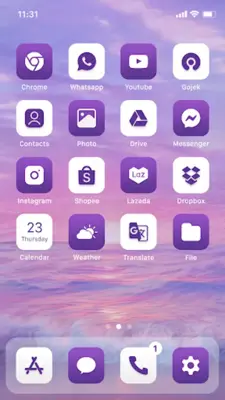 Wow Purple White - Icon Pack android App screenshot 5