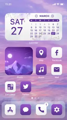 Wow Purple White - Icon Pack android App screenshot 6